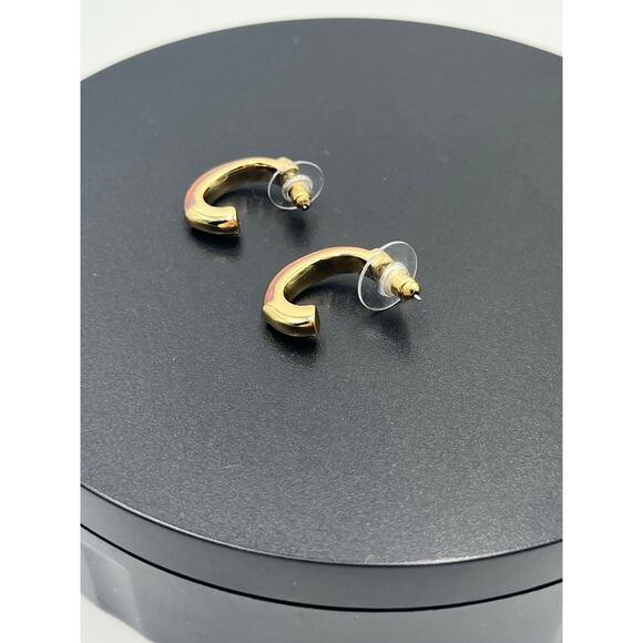 Demarson Designer Cherry Quartz Gold Luna Half Hoops Earrings * Read - Picture 8 of 9